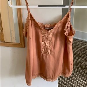Forever 21 Peach Lacey Cami Size Large